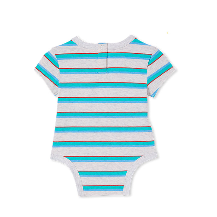 Milky Green Stripe Bubbysuit - Green