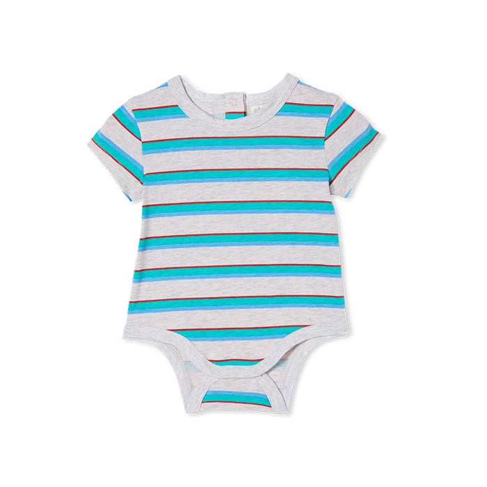 Milky Green Stripe Bubbysuit - Green