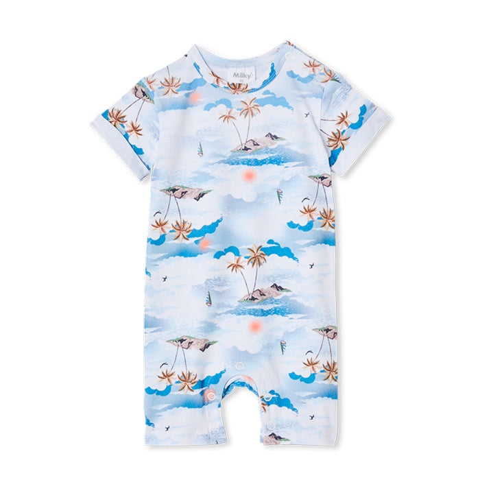 Milky Island Romper - Baby Blue