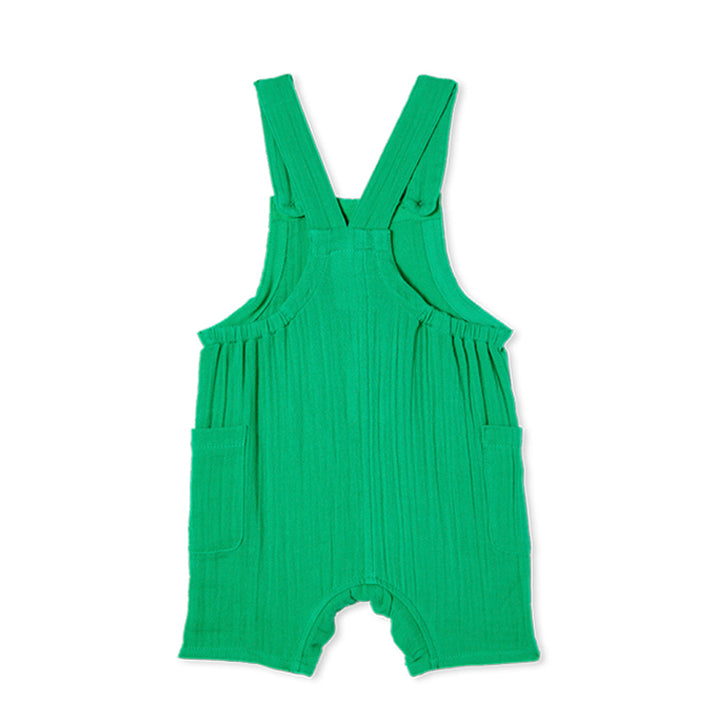 Milky Crinkle Cotton Overall - Green