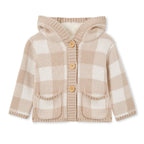 Milky Hooded Jacket - Natural Check