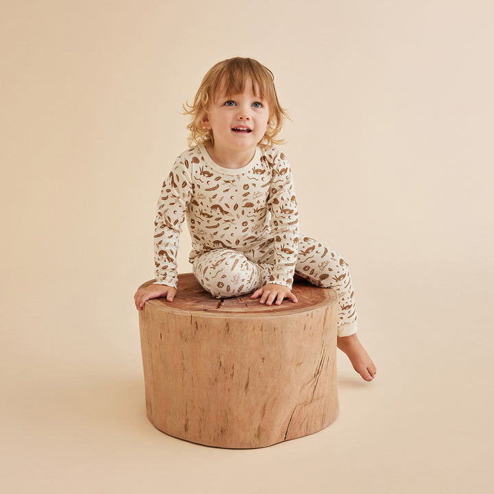 Wilson and Frenchy Organic Long Sleeve Pyjamas - Hello World