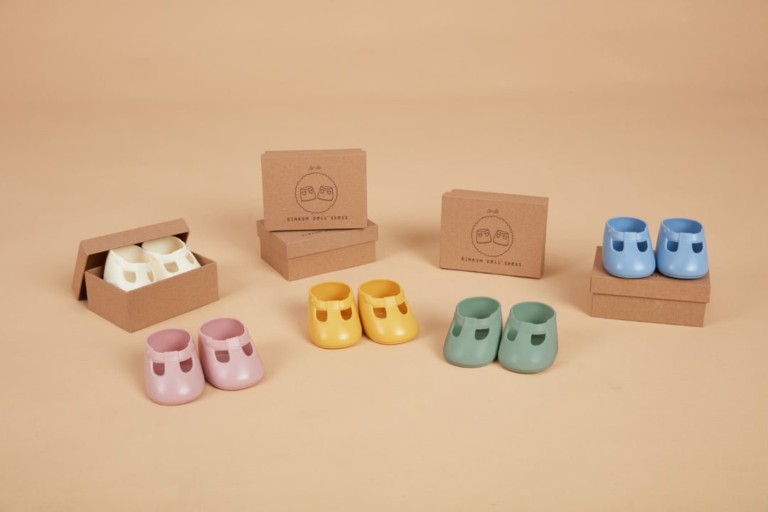 Olli Ella Dinkum Doll Shoes - Mallow Pink