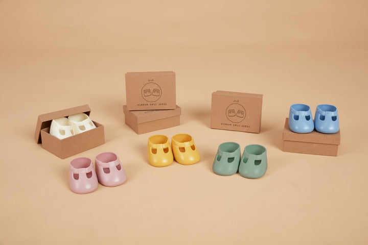 Olli Ella Dinkum Doll Shoes - Mallow Pink