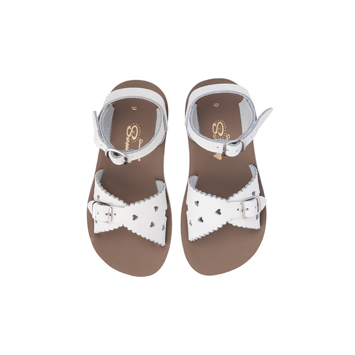 Saltwater Sandals Sun San Sweetheart - White