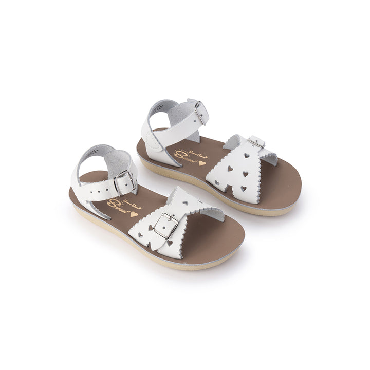 Saltwater Sandals Sun San Sweetheart - White
