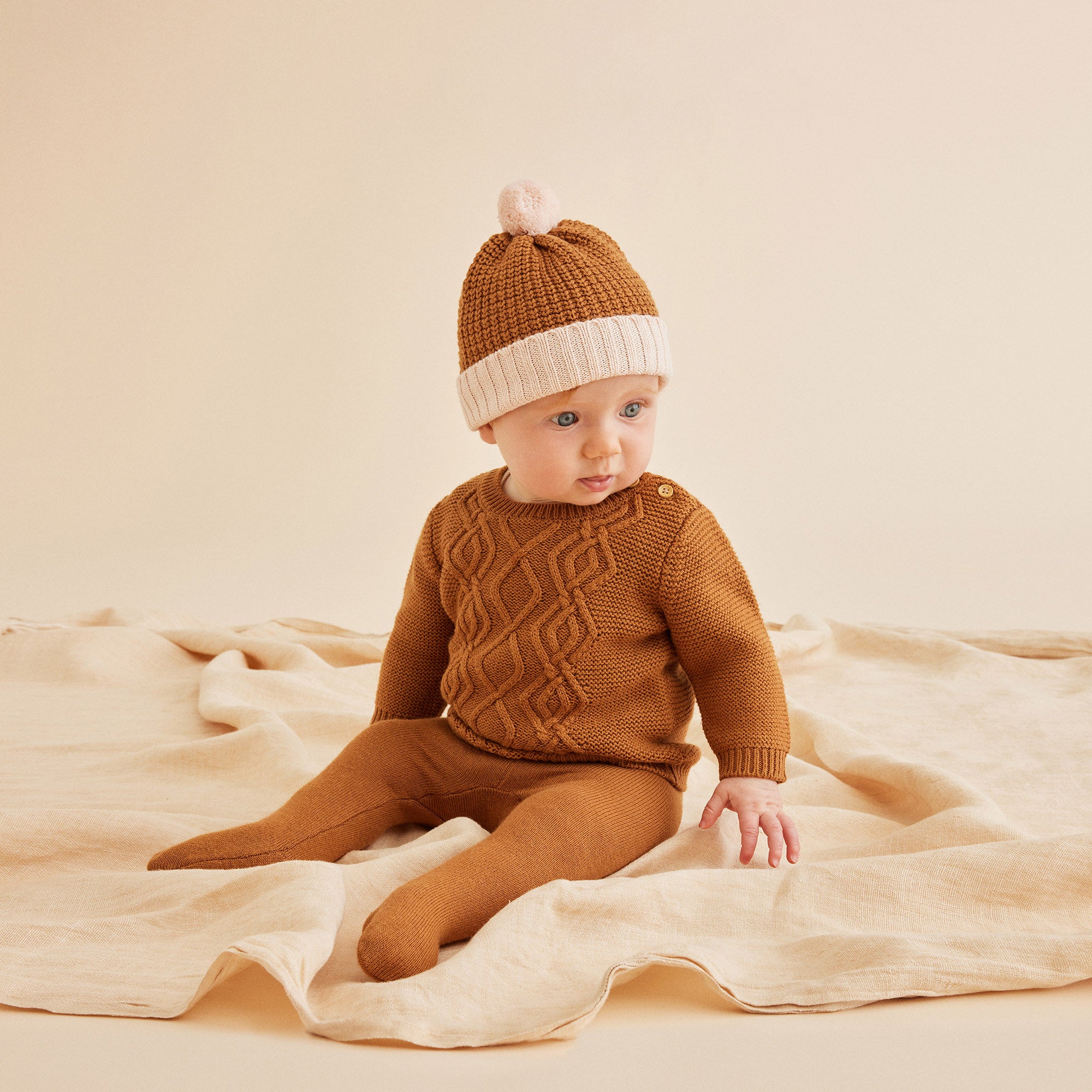Wilson and Frenchy Knitted Legging with Feet - Spice