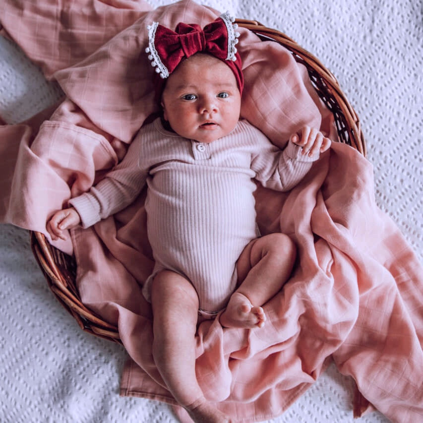 Snuggle Hunny Organic Cotton Muslin Wrap - Musk Pink