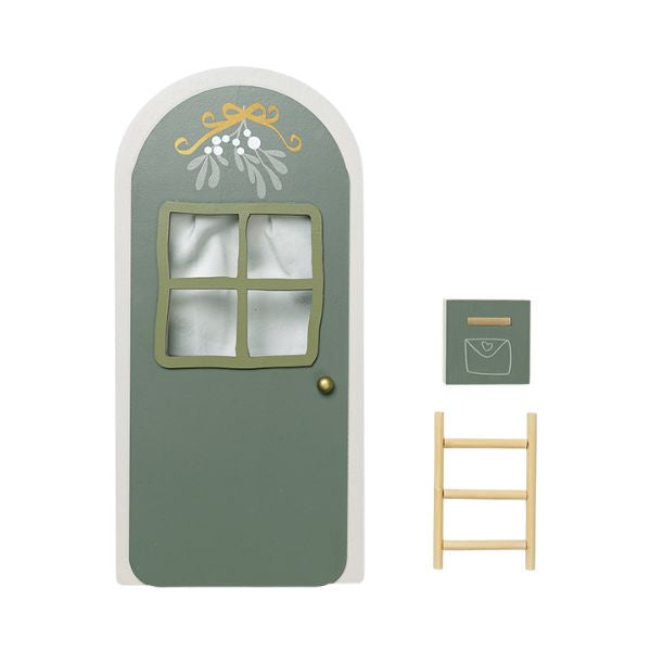 Christmas Elf Door - Green With Light
