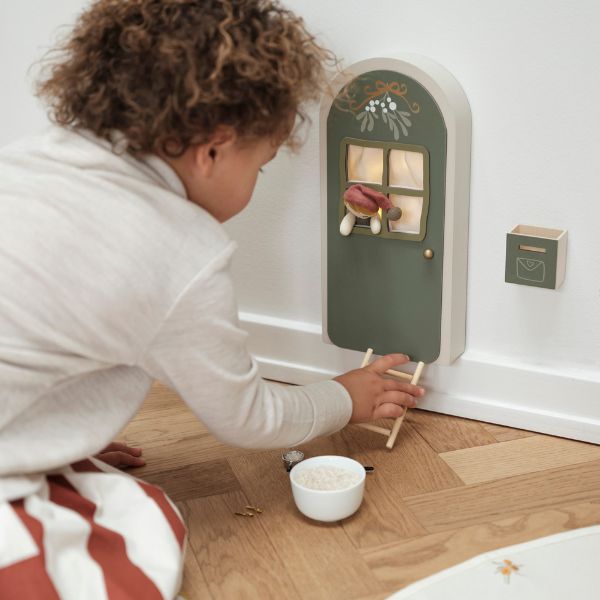 Christmas Elf Door - Green With Light