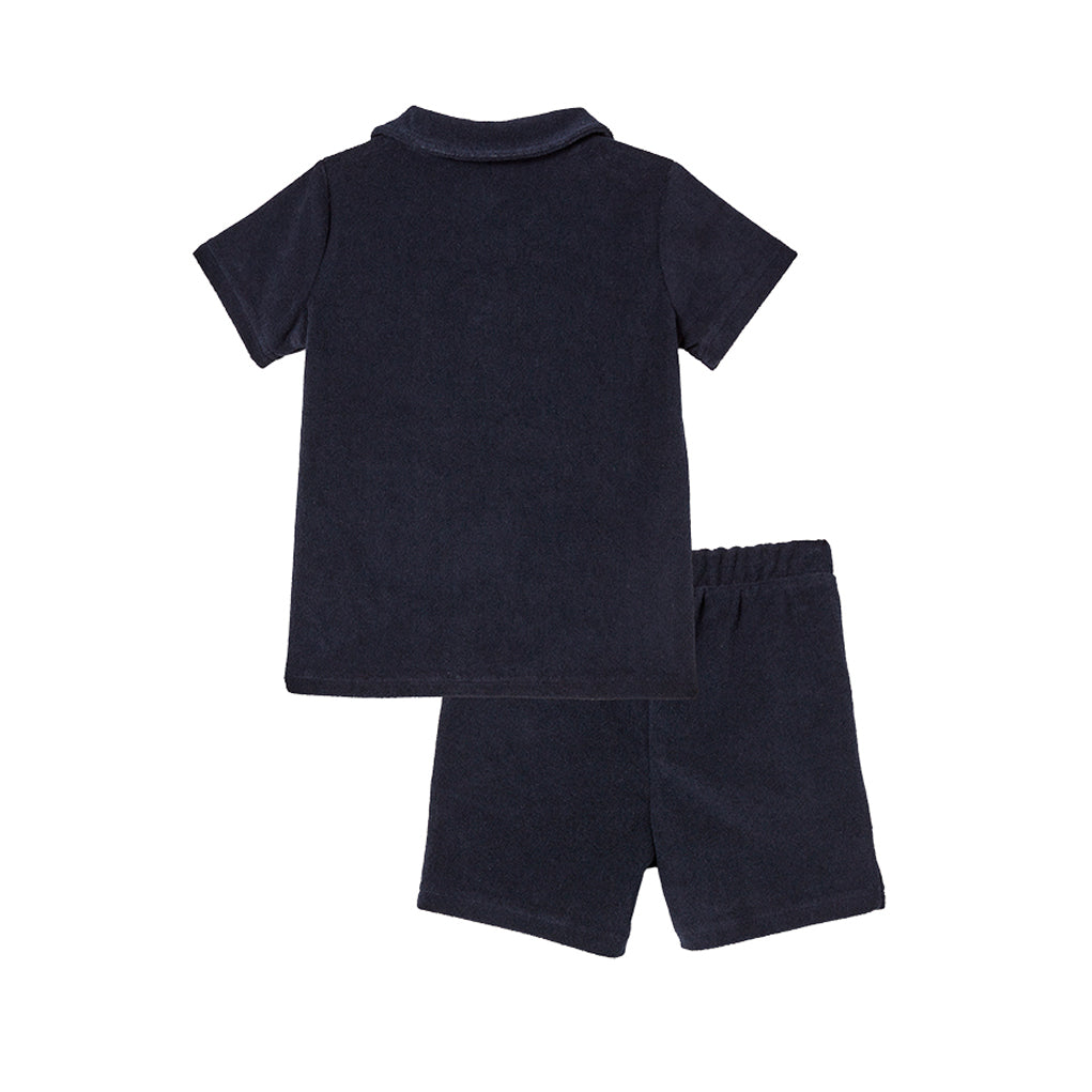 Milky Terry Towelling Set - Navy