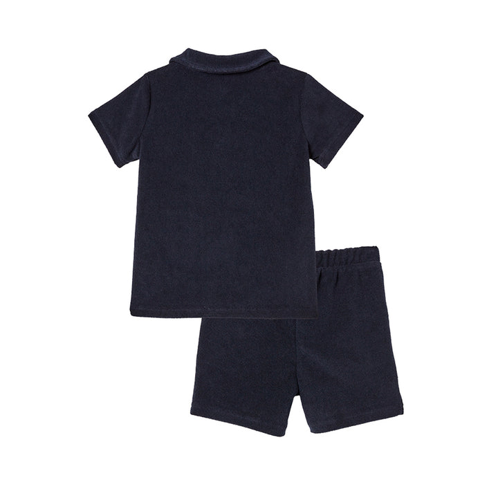 Milky Terry Towelling Set - Navy