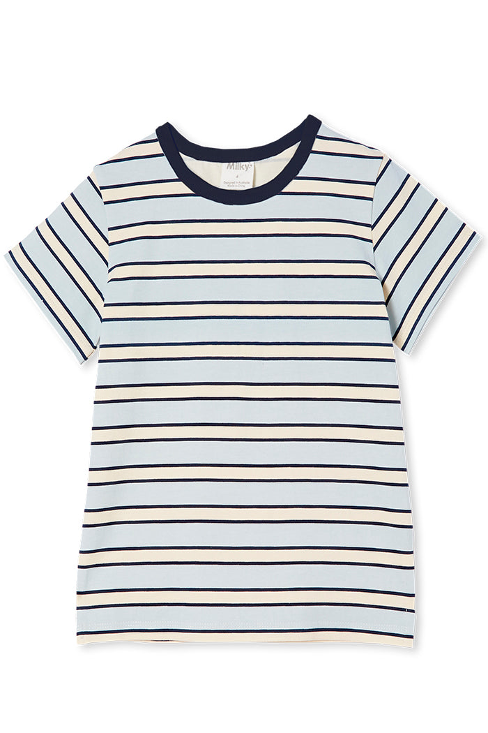 Milky Baby Blue Stripe Tee