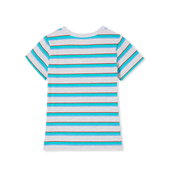 Milky Baby Green Stripe Tee - Green