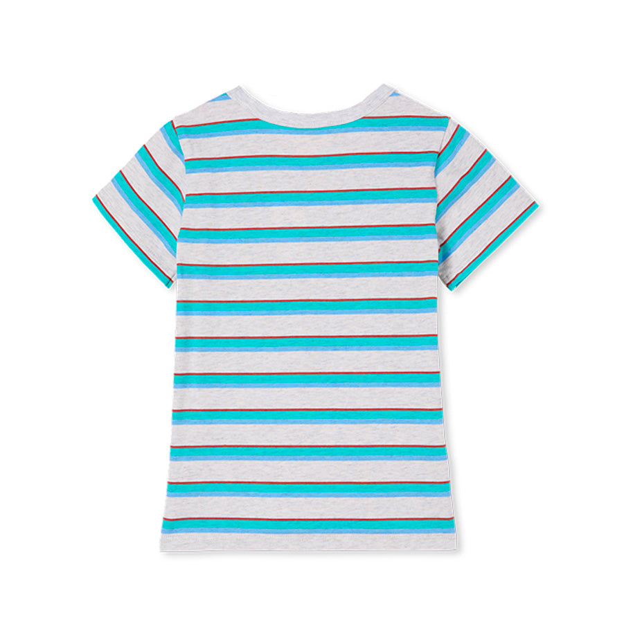 Milky Green Stripe Tee - Green