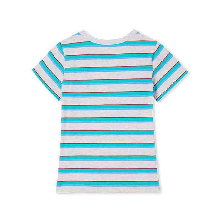Milky Green Stripe Tee - Green