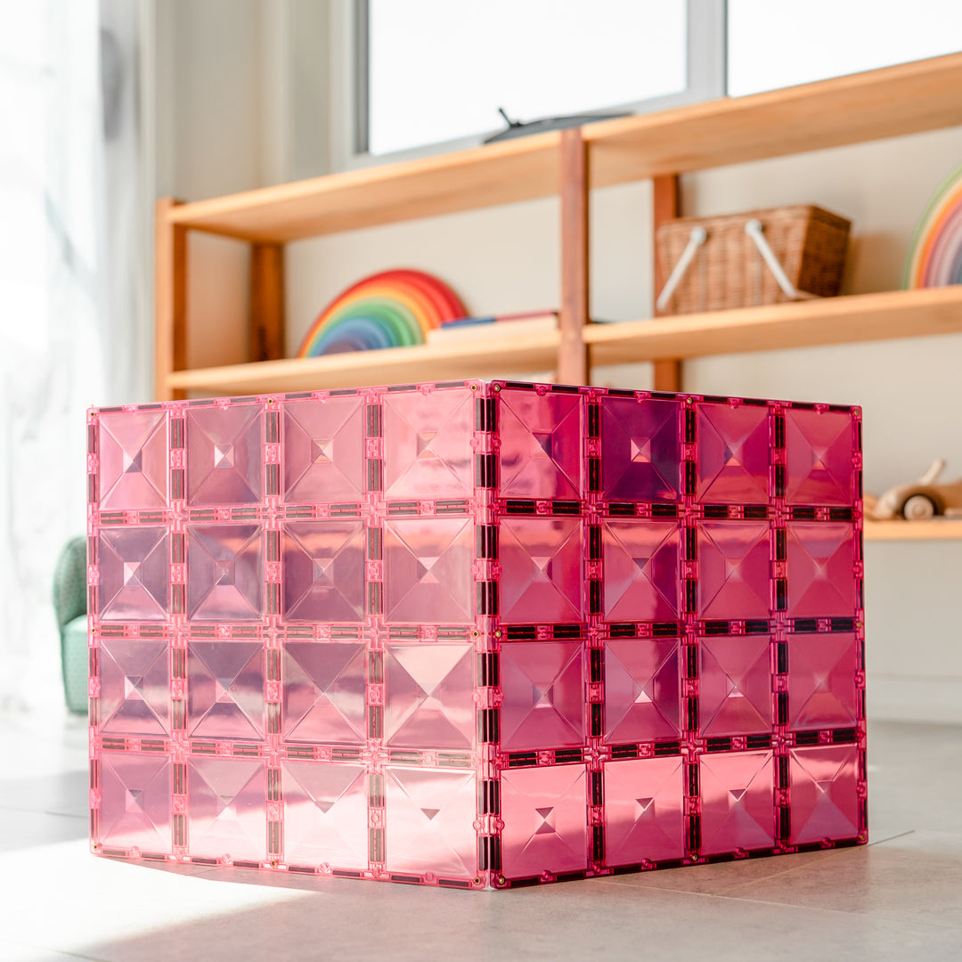 Connetix Tiles - 2 Piece Base Plate Set | Pink/Berry