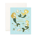 Happy Birthday Mermaids Greeting Card