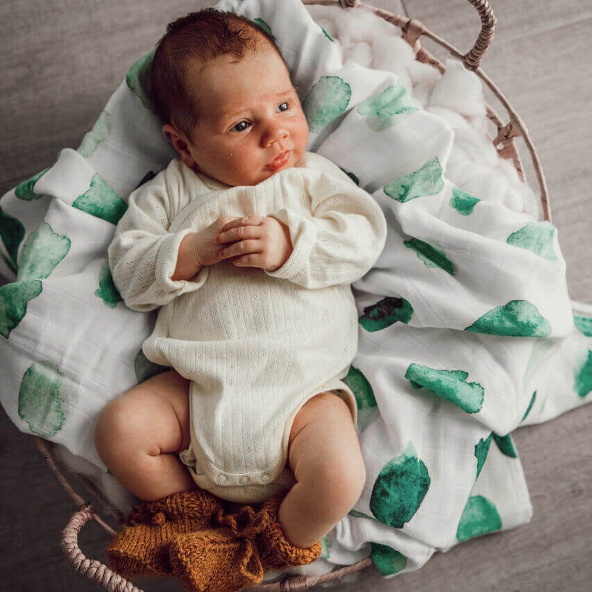 Snuggle Hunny Organic Cotton Muslin Wrap - Sea Mist