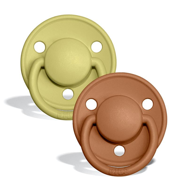 BIBS De Lux Silicone Pacifier 2 Pack - Meadow/Earth