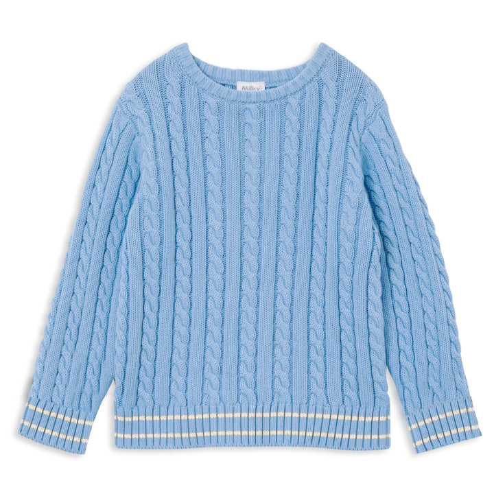 Milky Cable Knit Jumper - Cornflower