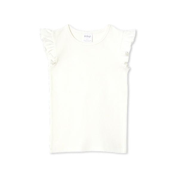 Milky White Rib Tee