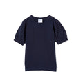 Baby Navy Broderie Sleeve Tee