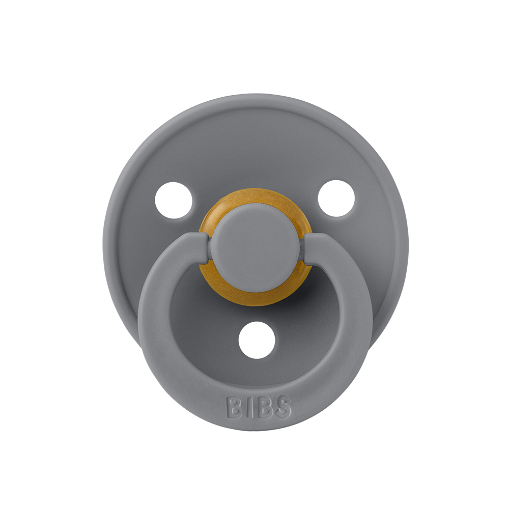 Pacifier 2 Pack - Round - Latex - Smoke