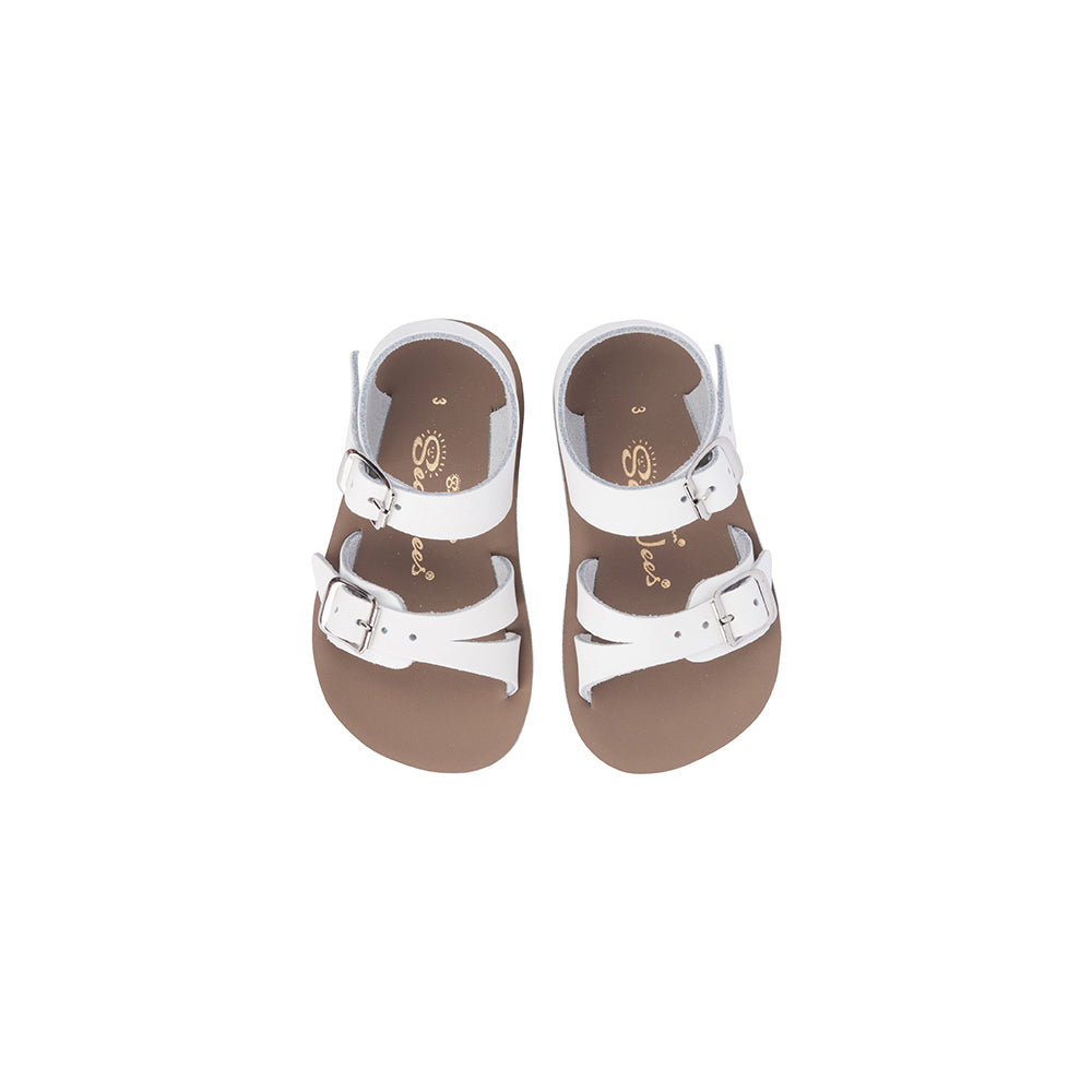 Saltwater Sandals Sun San Sea Wee - White