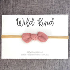 Ida Small Cord Bow - Dusty Pink