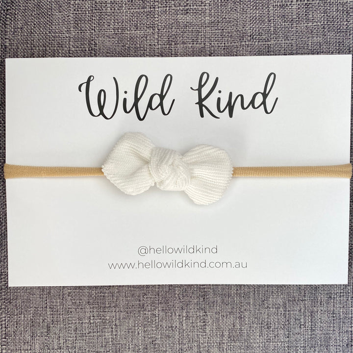 Wild Kind Ida Small Cord Bow - Milk