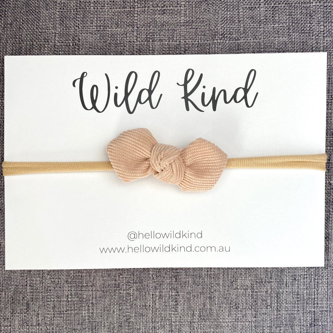 Wild Kind Ida Small Cord Bow - Oatmeal