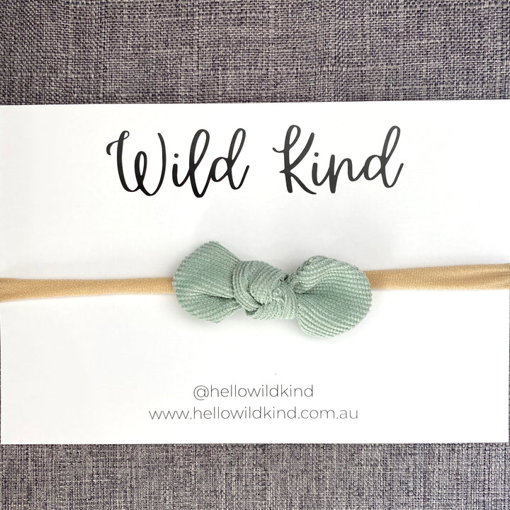 Wild Kind Ida Small Cord Bow - Sage