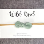Ida Small Cord Bow - Sage