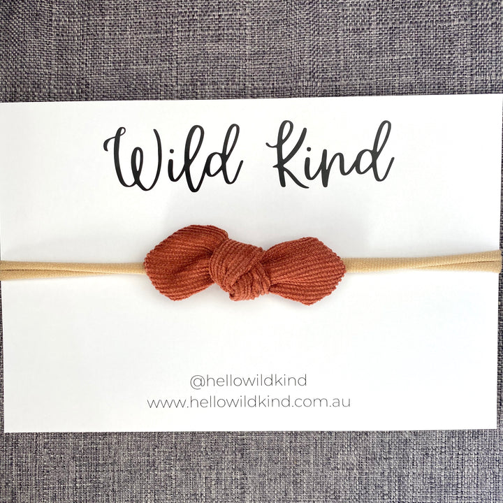 Wild Kind Ida Small Cord Bow - Rust