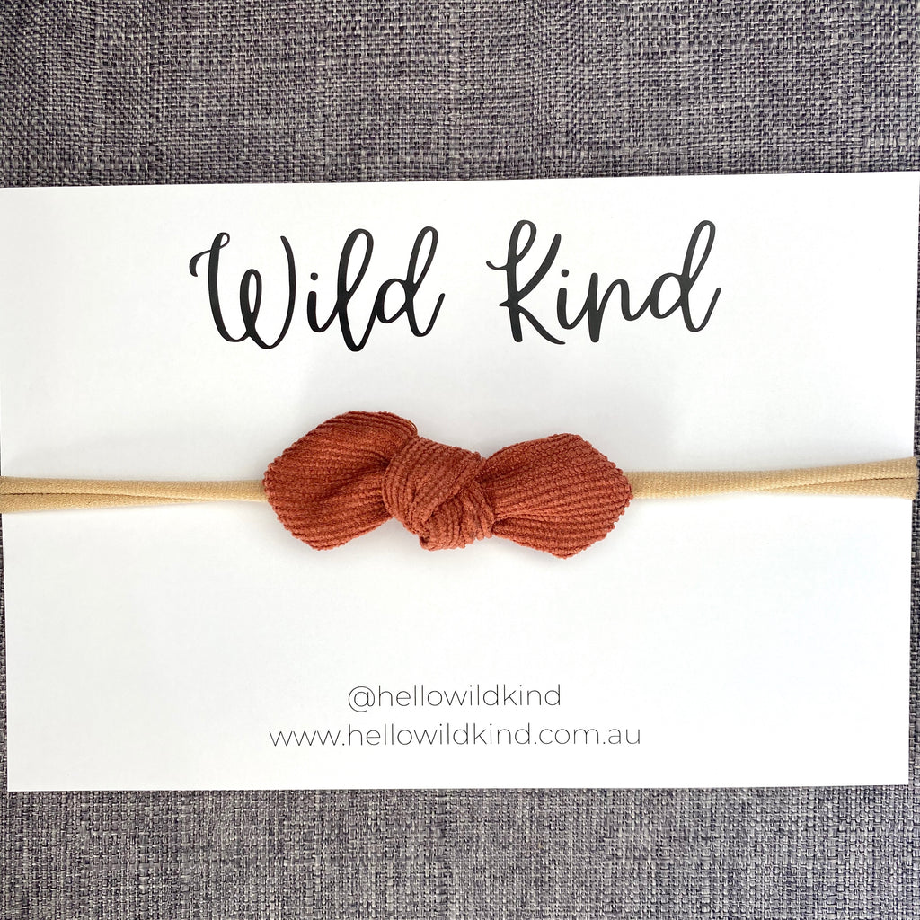 Ida Small Cord Bow - Rust