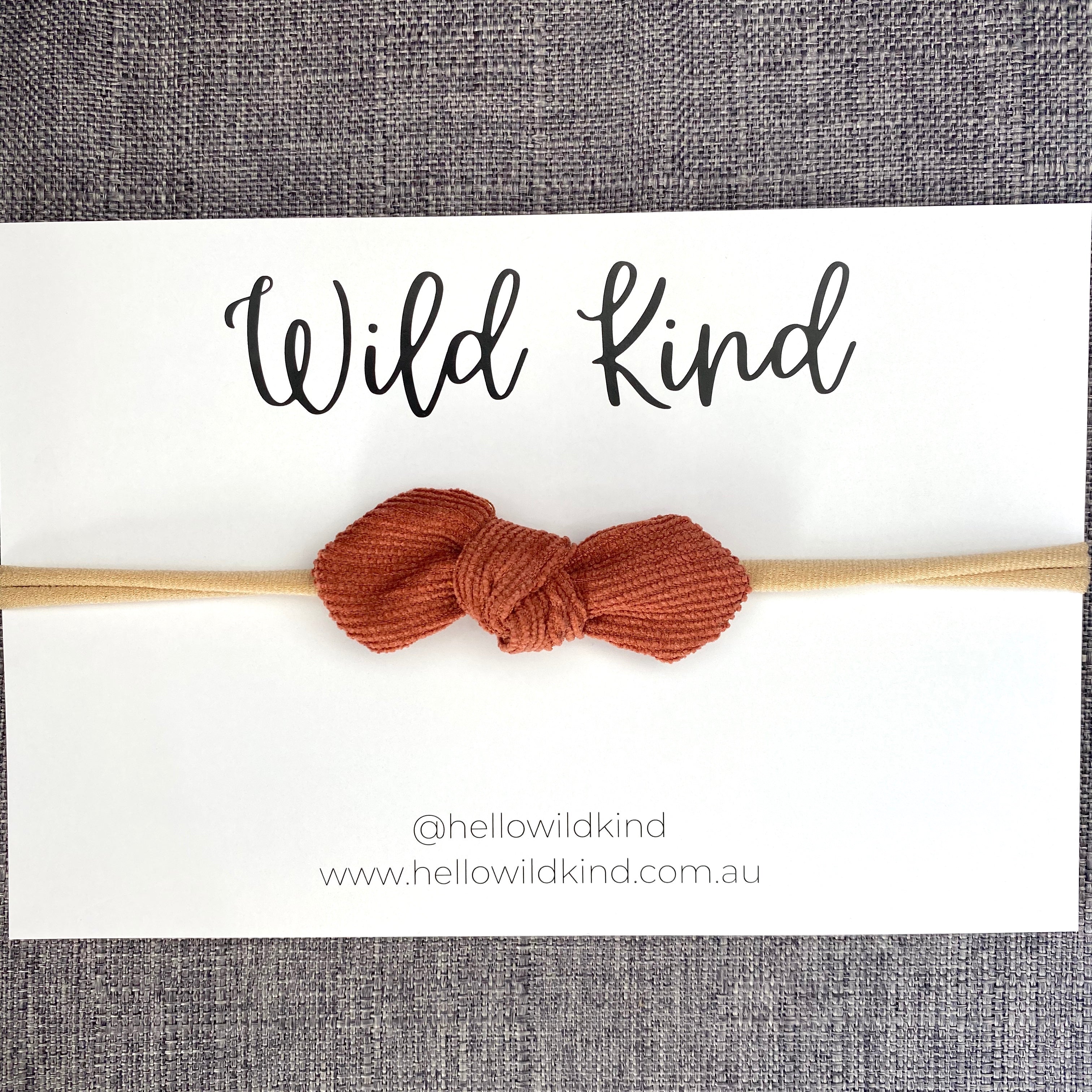 Ida Small Cord Bow - Rust
