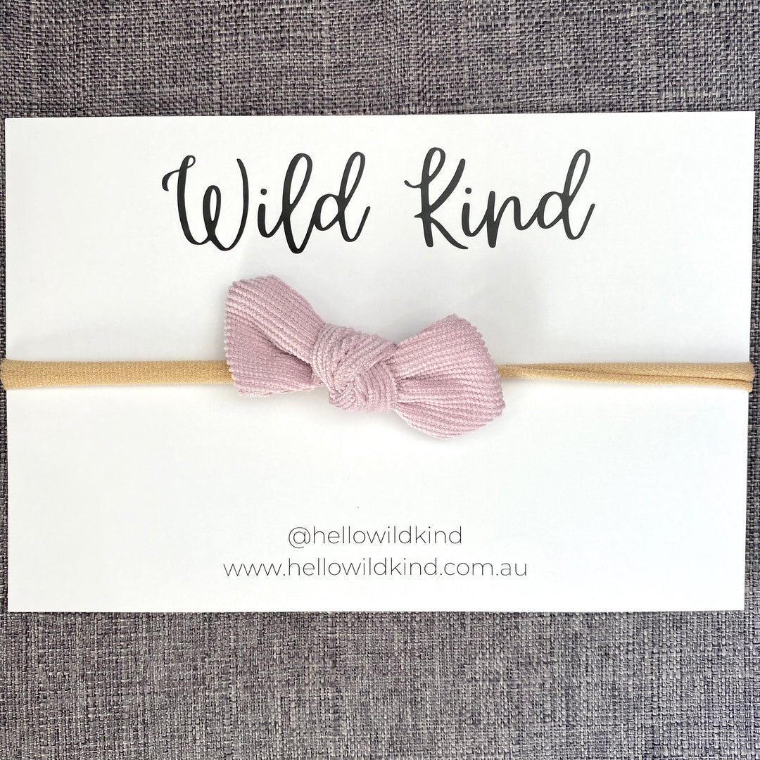 Wild Kind Ida Small Cord Bow - Lilac