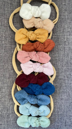 Ida Small Cord Bow - Dusty Pink