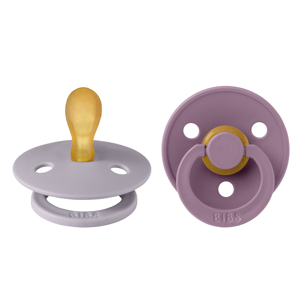 BIBS Colour Symmetrical Pacifier 2 Pack - Fossil Grey/Mauve