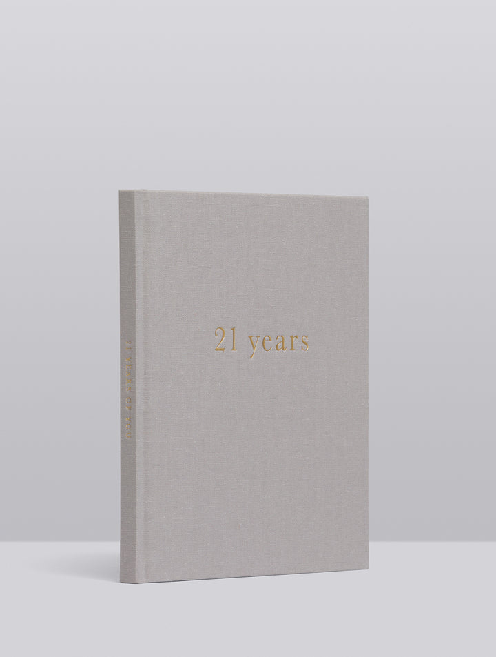 Write To Me - 21 Years of You Journal - Light Grey