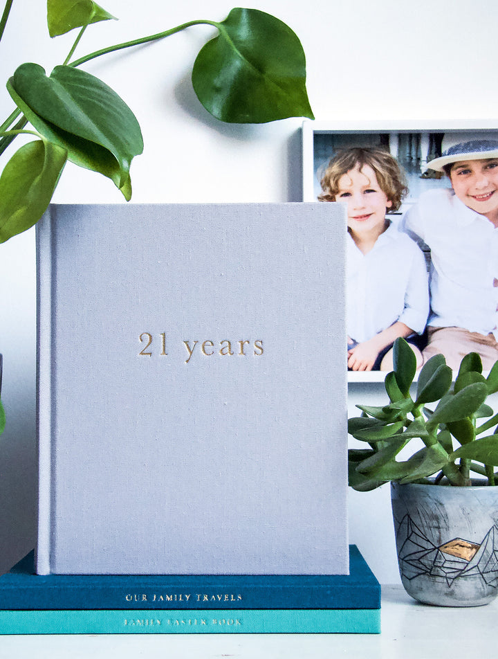 Write To Me - 21 Years of You Journal - Light Grey