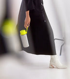 Drink Bottle 1L - Silver/Neon Yellow
