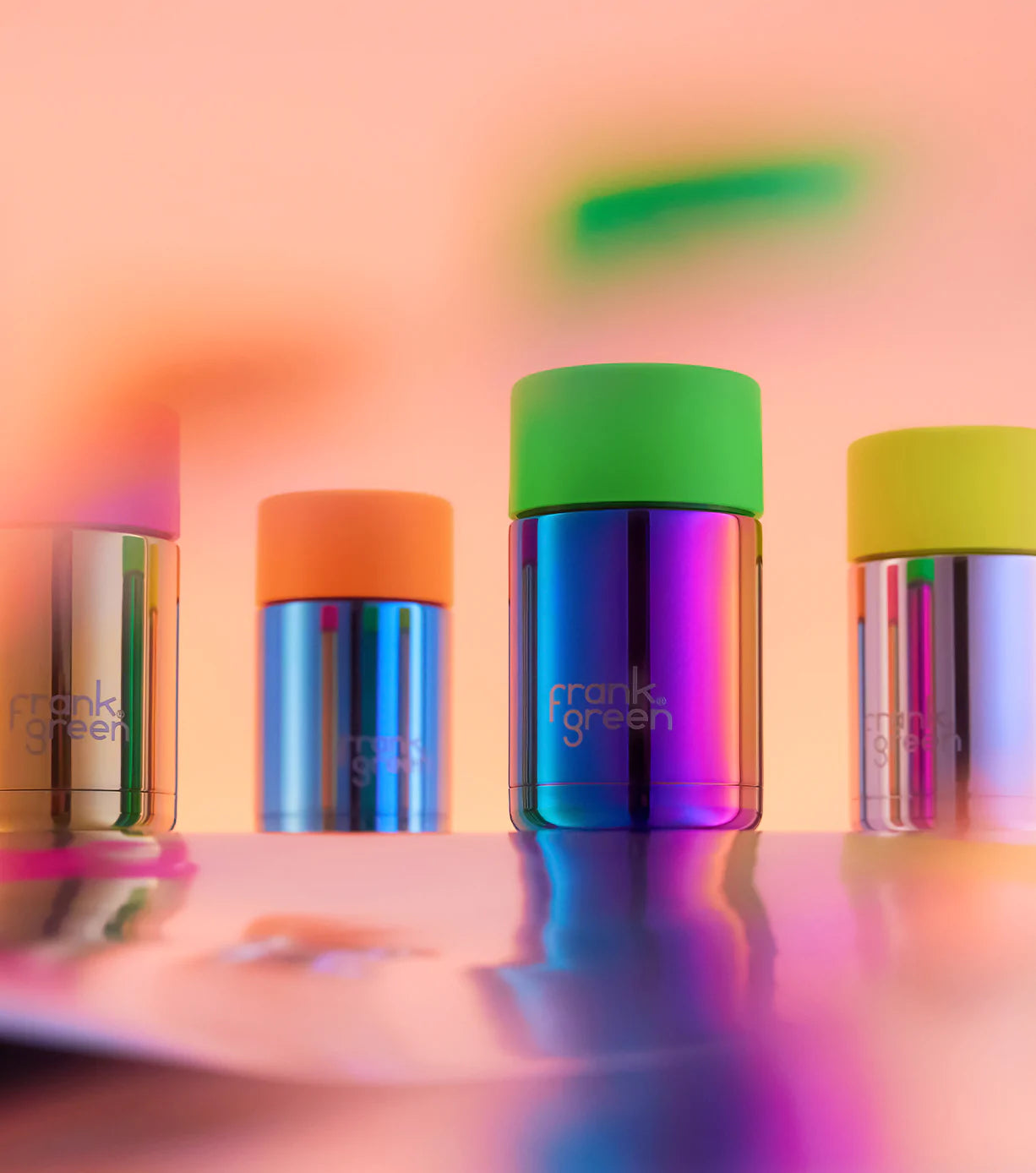 Reusable Cup 295ml - Rainbow/Neon Green