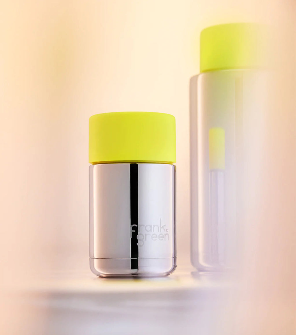 Reusable Cup 295ml - Silver/Neon Yellow