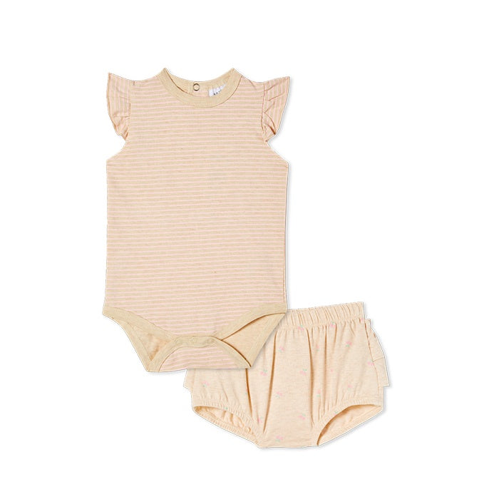 Milky Baby Ballet Pink Stripe Set