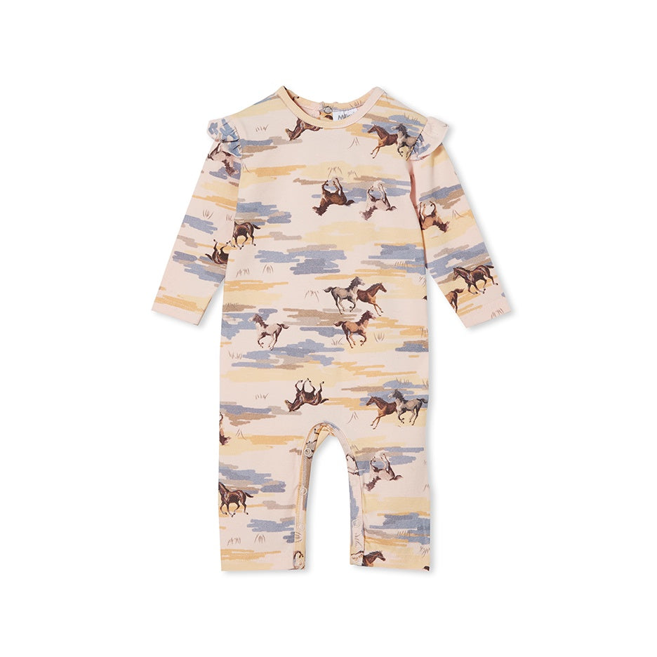 Milky Baby Horses Romper