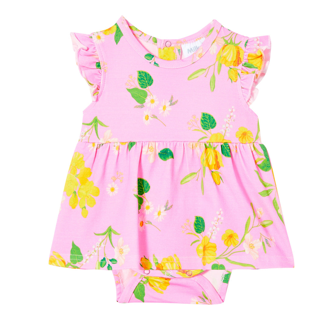 Milky Sunshine Baby Dress - Fairy Floss
