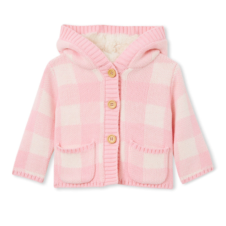 Milky Hooded Jacket - Pink Check