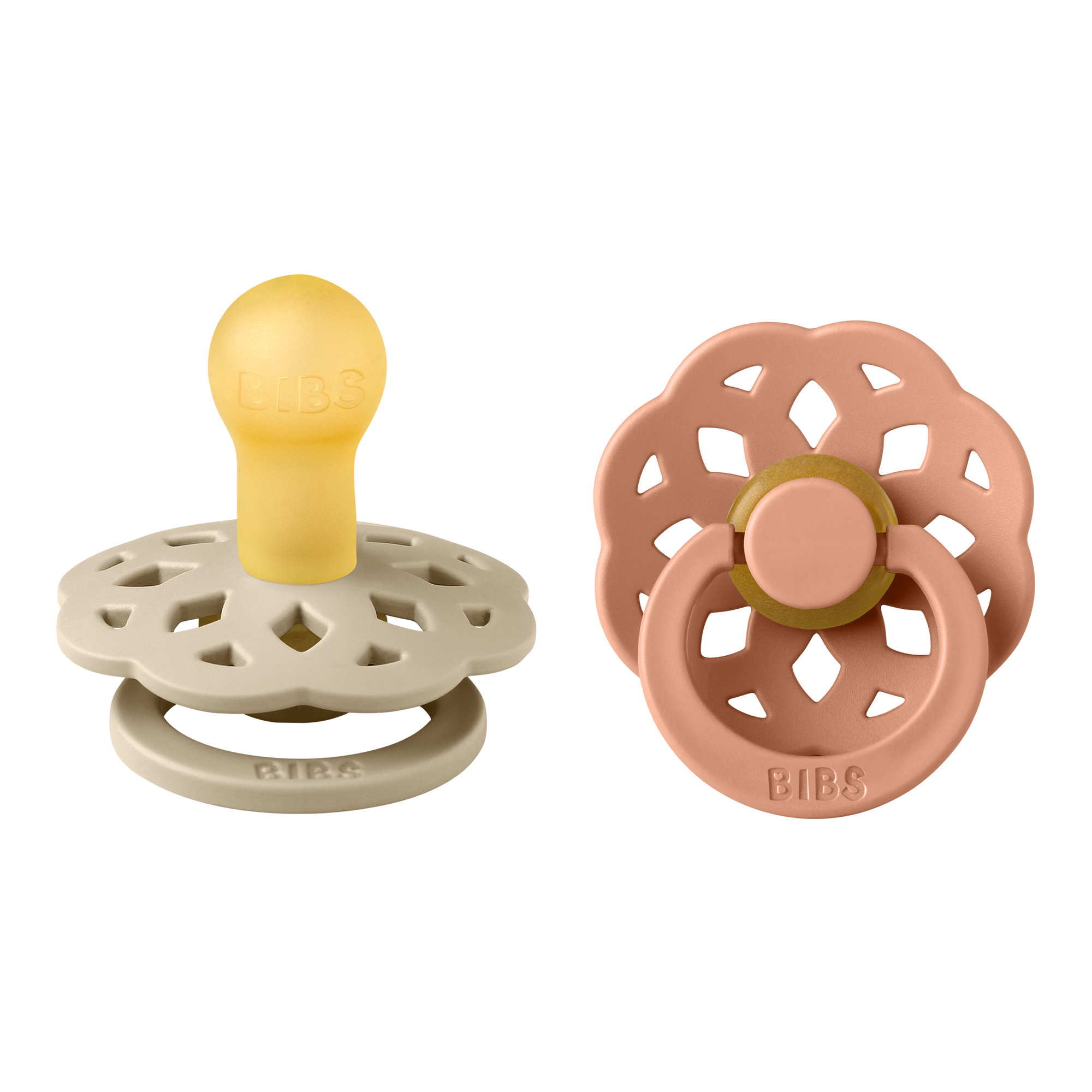 Boheme Pacifier 2 Pack - Vanilla/Peach